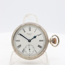 Antique 18s 1887 Waltham Coin Edge Mechanical Pocket Watch 1 NickelUSA
