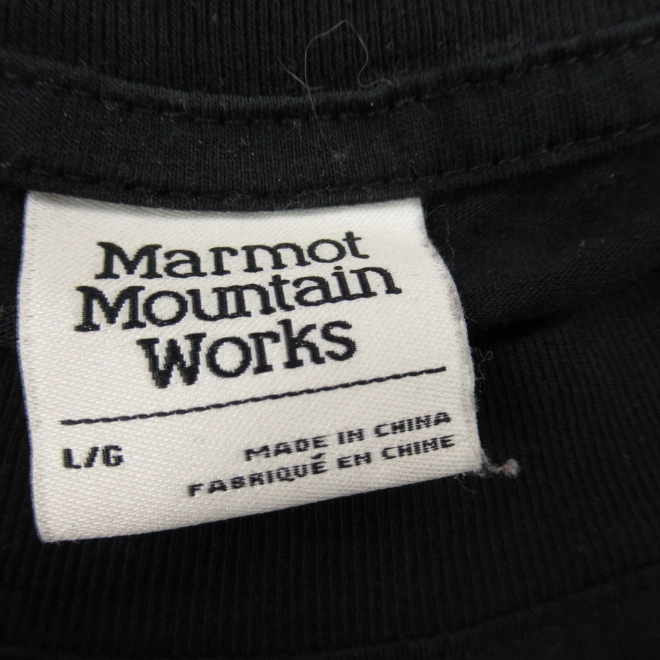 Camisa Marmot Para Hombre Grande Manga Corta Negra Cuello Redondo Exterior Ligera Foto 3 de 4