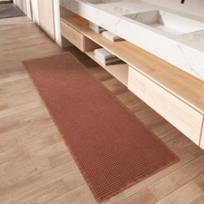 AMOAMI Waffle Bath Mat Runner 2' x 6' Absorbent Non Slip