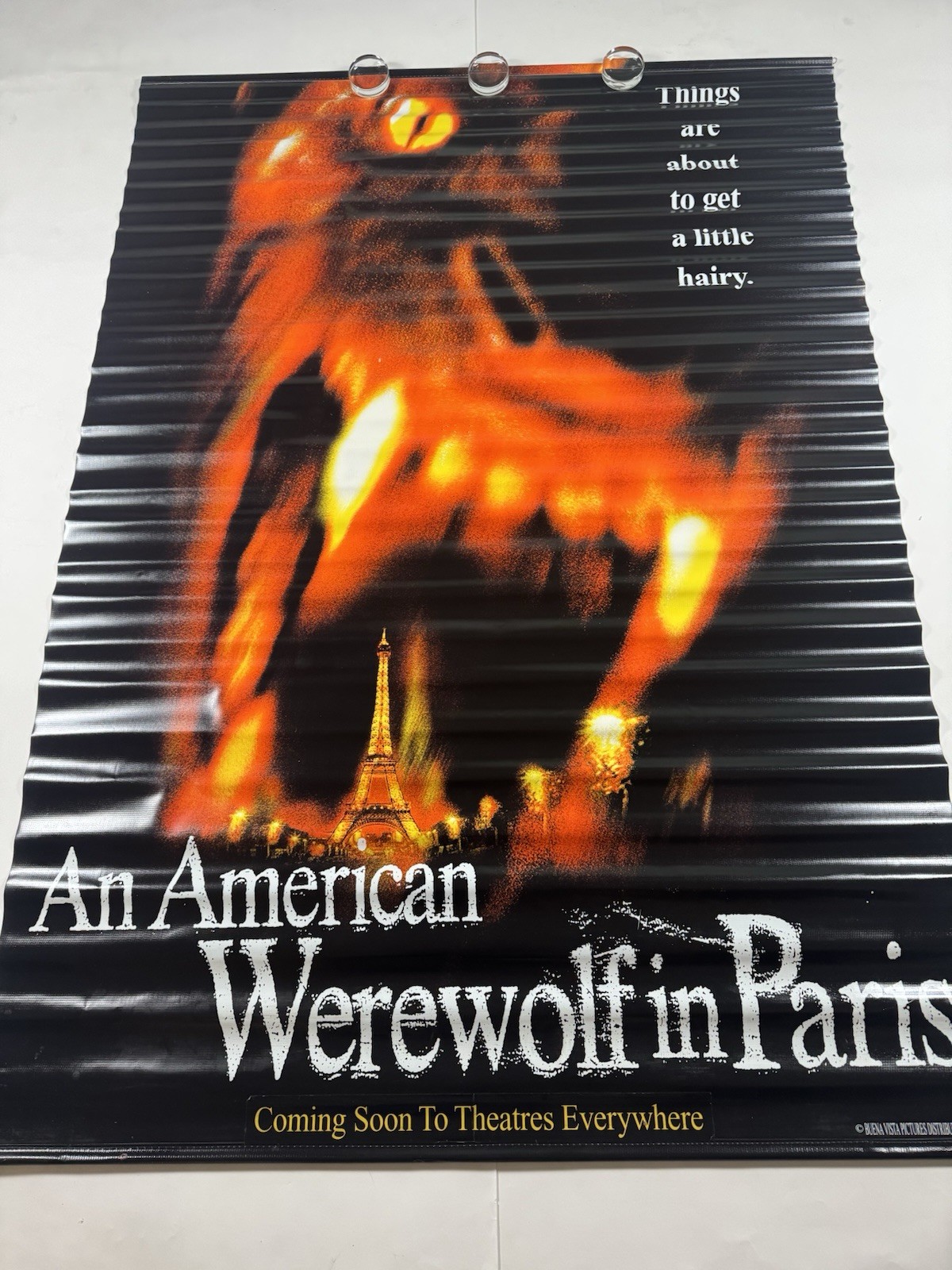 An American Werewolf in Paris 1997 Original Vinyl Bus Shelter Movie Poster 47x66