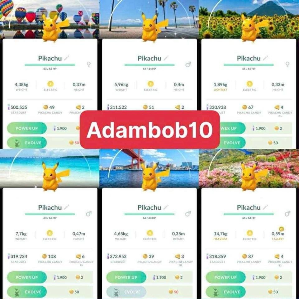 Pokémon Go | Shiny Pikachu Stamp Rally Background | Trade 20K Dust or PTC