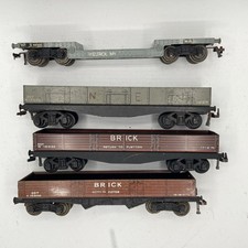 OO Gauge Model Railway Rolling Stock x4 Weltrol Bogie, Brick 50T Wagons