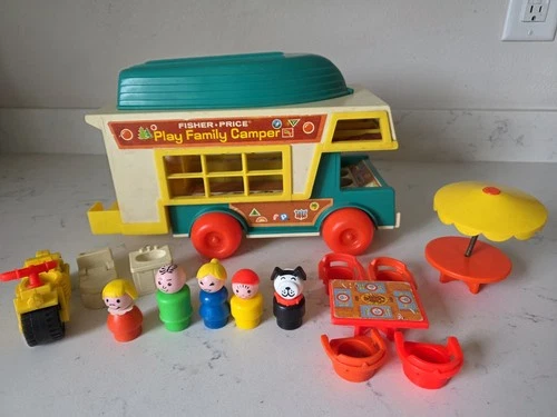 Vintage 1973 Little People Play Family Camper Set #994 Complete EUC