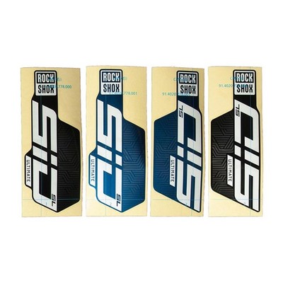 RockShox SID SL FA D1 Decal Kit - Compatible with 2024+ Gloss Black & Blue