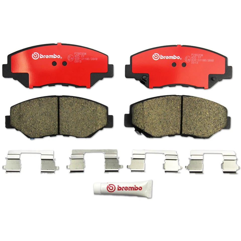 Kit de pastillas de freno rotores de freno delanteros OE Brembo Prime para Honda Pilot 2003-2008 Foto 4 de 4