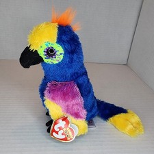 Ty Beanie Boos - WYNNIE the Hyacinth Macaw / Parrot Bird (6 Inch) NEW MWMTsTy...