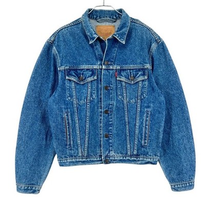 Vintage LEVI'S STRAUSS & CO Herren 70503 02 Trucker Denim Jacke Mantel Größe S