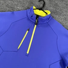 Zero Restriction Pullover Womens Large Blue Yellow Tour Series Quarter Zip Golf