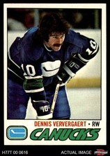 1977 Topps #56 Dennis Ververgaert Canucks 6 - EX/MT