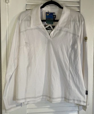 Adidas Poloshirt Climalite The President’s Cup Damen Weiß Golf Top Gr. L Neu - Bild 1 von 4