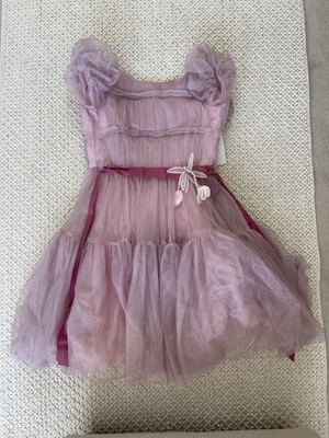 Robe Fille Harrods Monnalisa NEUVE Avec étiquettes - Rose à Fleurs - Taille S - Tulle