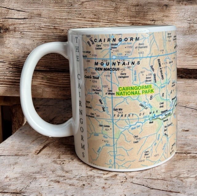 OS Map Ceramic Mug - Cairngorms National Park (General merchandise)