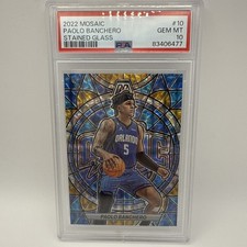2022-23 Panini Mosaic Stained Glass Paolo Banchero #10 (RC) PSA 10 GEM MINT