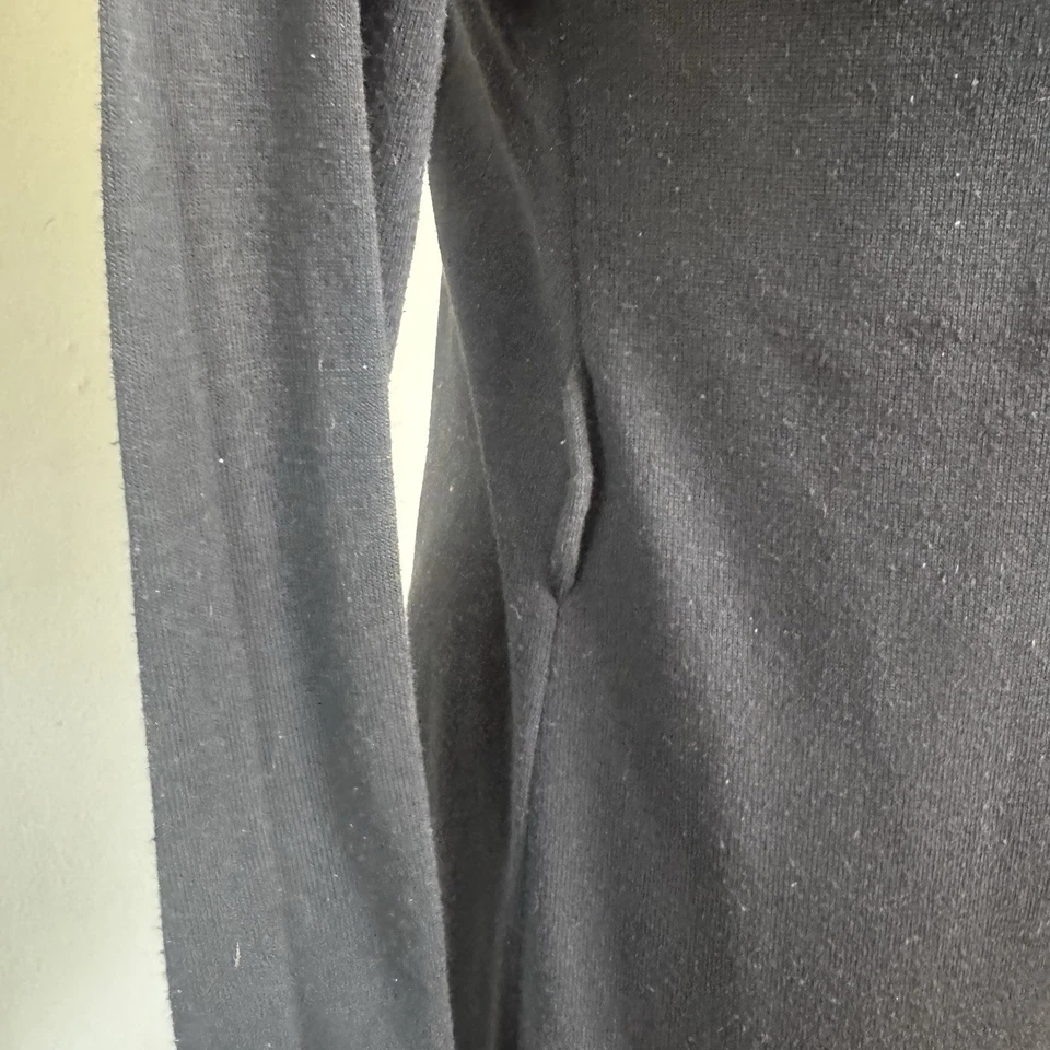 Cárdigan negro vintage Y2K lazos para cinturón nueva ola escena emo gótico indie glamour bruja L Foto 4 de 4