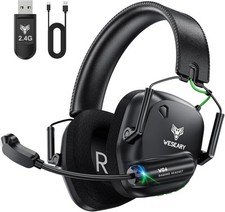 WG4 Gaming Headset Wireless, 2,4G Wireless Gaming Headset mit Mikrofon für PS5,