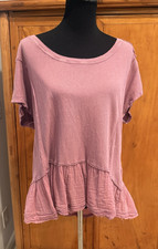 URBAN OUTFITTERS Kimchi Blue Marissa Drop-Waist Tunic Top Pink MEDIUM