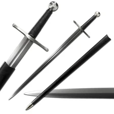 One Handed Arming Sword 1060 Carbon Steel Knightly Crusader Knight Double Edged