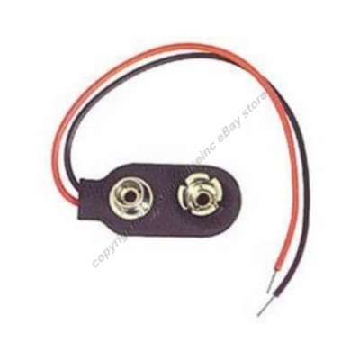 Lot25 9V/Volt Battery Clip/Connector/Snap/Jack/Plug/Holder Wire/Lead/Cord/Cable