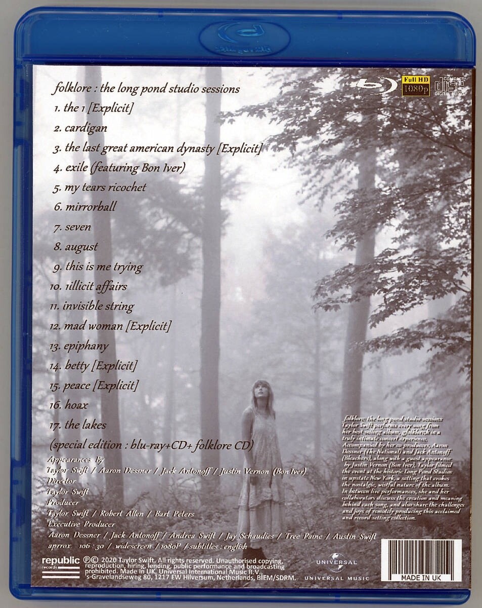 Taylor Swift Folklore The Long Pond レコード Amazon.com: Taylor Swift - folklore: the long pond studio