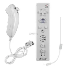2 in 1 Motion Plus Remote Controller + Nunchuck Set for Wii & Wii U Video Game