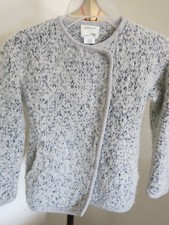 J.Crew Crewcuts Girls Grey Wool Cotton Blend Cardigan Sweater size 4-5 EUC