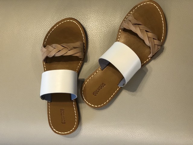 Soludos Womens Braided Slide Sandal, White, Size 6.5 | eBay