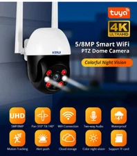 Tuya 5/8MP WIFI Wireless Camera Outdoor IP CCTV PTZ Home Smart Security IR Cam