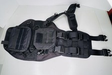 ICEFANG Tactical Working Dog Harness Medium Metal Buckle w/2 Pouches READ 