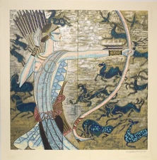 Hunting Ages limited edition Artist Proof serigraph on paper by Ting Shao Kuang