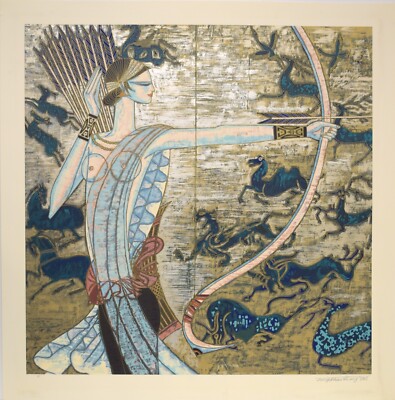 Hunting Ages limited edition Artist Proof serigraph on paper by Ting Shao Kuang