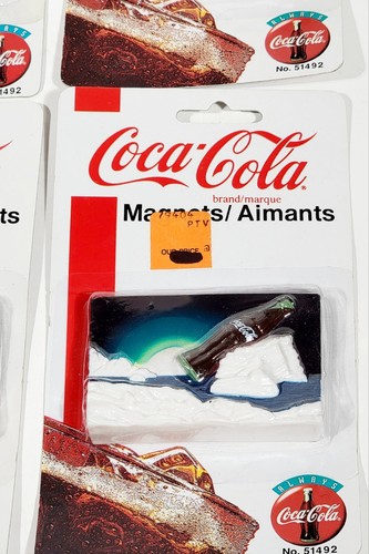 4 Coca-Cola Magnet 1998 coke bottle on ice burgh No. 51492 in original package - Picture 9 of 14