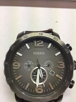 FOSSIL NATE WATCH JR1424 251507 STAINLESS STEEL CASE GREY