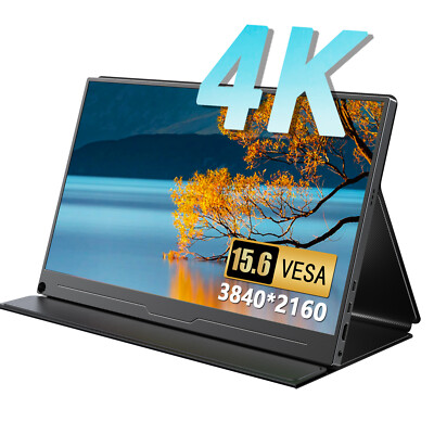 UPERFECT Portable Monitor 15,6 Zoll 4K Tragbarer Monitor 100% sRGB HDMI mit VESA
