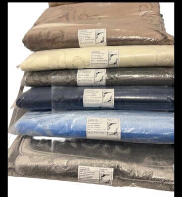 Waschbare Matten 4er Set Toura 67x120cm Größe Rot/Grün/Creme/Pfirsich/Gold/Grau