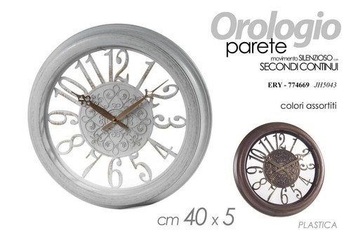 OROLOGIO DA PARETE MURO MECCANISMO SILENZIOSO ANALOGICO CLASSICO MODERNO 40*5 CM - Foto 2 di 2