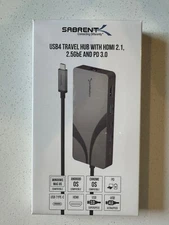 SABRENT USB4 Hub, Travel Dock Hub with 2 USB-C Ports, 1 USB-A Port, HDMI 2.1,