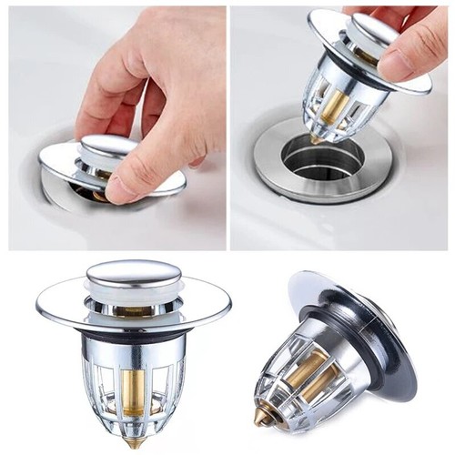 2x MerMaid Universal Magic Drain Sink Stopper Instantly Replace Broken