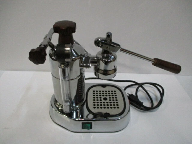La Pavoni Professional 16-Cup Espresso Machine, Chrome/Wood | eBay