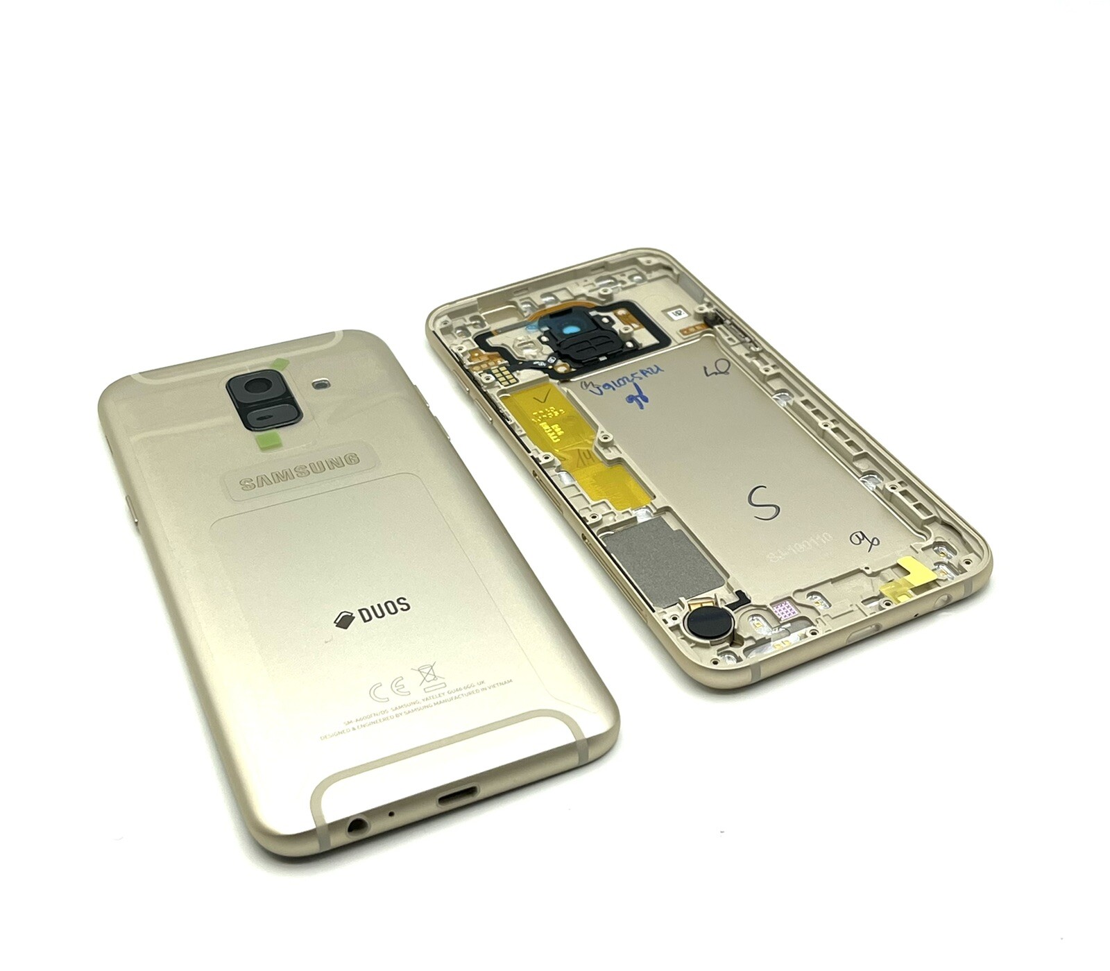 Original Samsung Galaxy A6 2018 SM-A600 Battery Cover Frame Gold