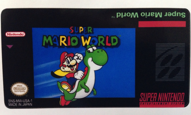 Super Mario World SNES Cartridge Replacement Game Label Sticker Precut ...