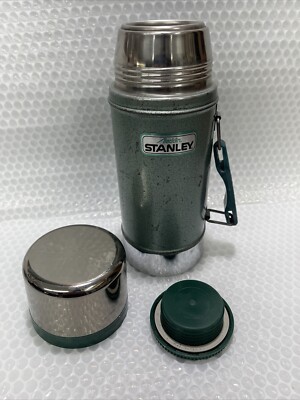 Vintage Aladdin Stanley Thermos Bottle 24oz Wide Mouth A-1350B Green Clean 1990