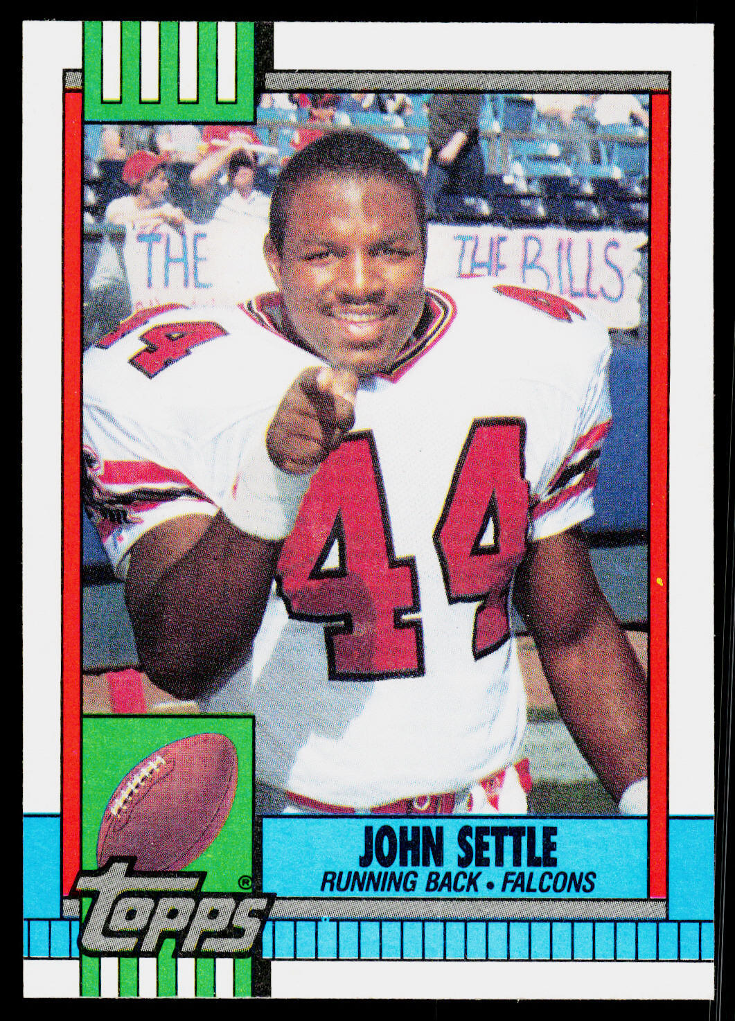 John Settle, 1990 Topps, #473, Atlanta Falcons,