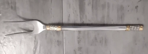 Golden Aegean Weave by Wallace Sterling Silver Short Handle Pickle/Olive Fork