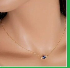 1 small LOVELY EVIL EYE GOOD LUCK NECKLACE - NEW
