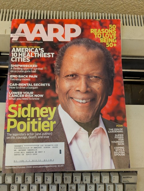 AARP Magazine September October 2008 Sidney Poitier Cover