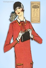 1920s VTG Pictorial Review Sewing Pattern 2994 Uncut Misses Flapper Dress Sz 38B