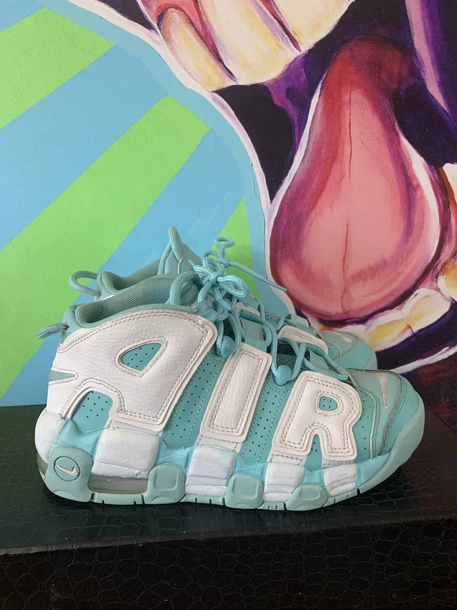 Nike AIR More Uptempo GS 'Island Green' PIPPEN 415082-300 Size 4.5Y, 6.5  Womens