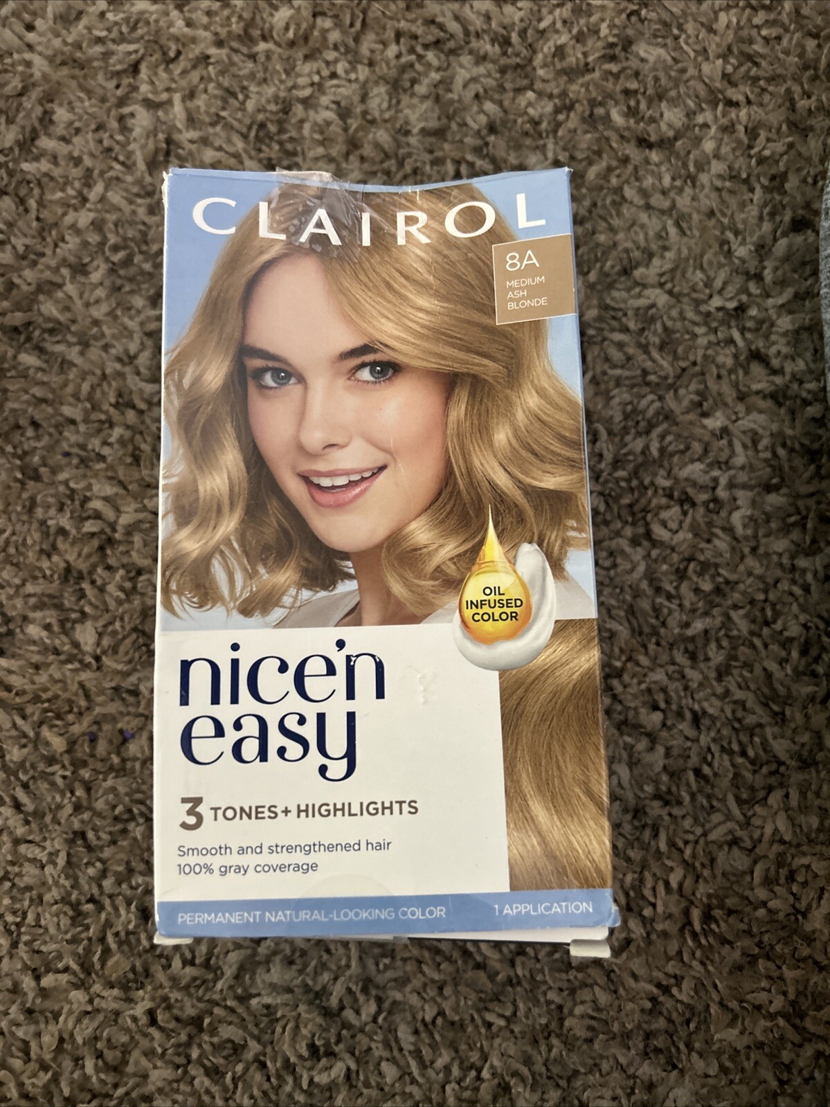 Clairol Nice'n Easy Permanent Color Tones & Highlights 8A Medium Ash Blonde