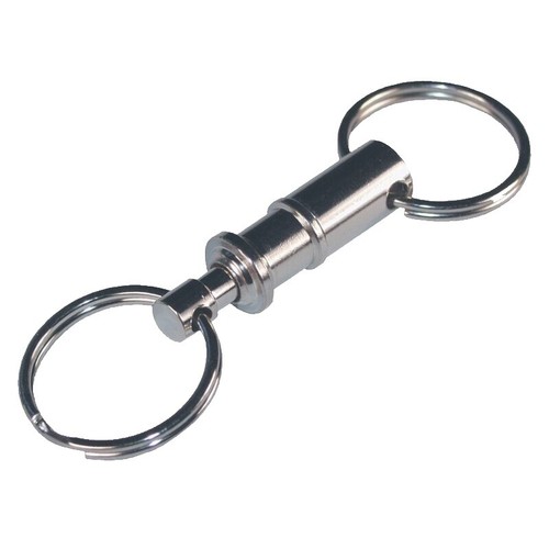 3 ~ HILLMAN Metal Silver Clear Labeling/ID Key Ring For Luggage