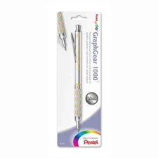 Pentel GraphGear 1000 Precision Drafting Mechanical Pencil 0.9mm Silver/Yellow
